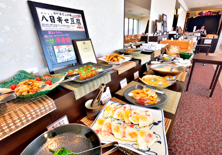 ホテル自慢の朝食は、某朝ごはんフェスティバル北海道地区大会にてトップクラスの実力