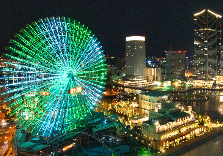 横浜で人気のイルミネーションに彩られた夜景を想う存分堪能できます！