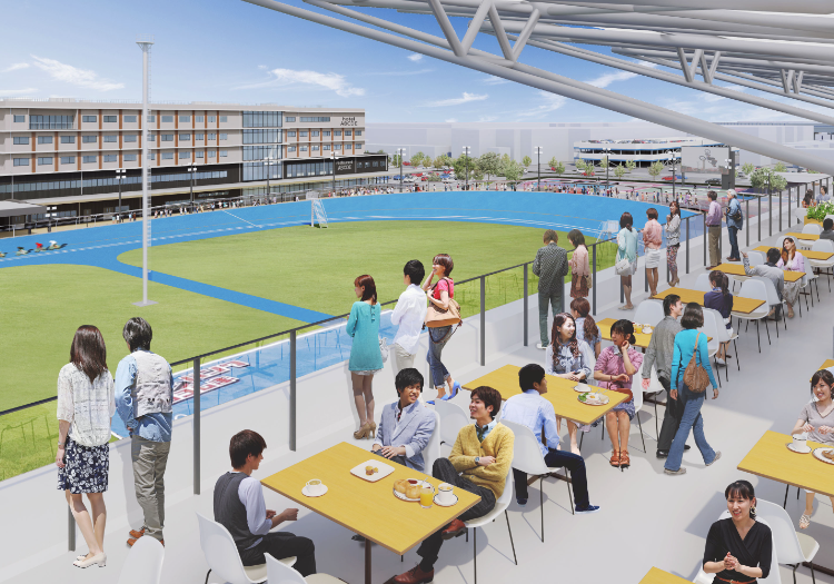 アーバンスポーツパークス広島に隣接。熱狂とくつろぎが融合する新しい拠点。