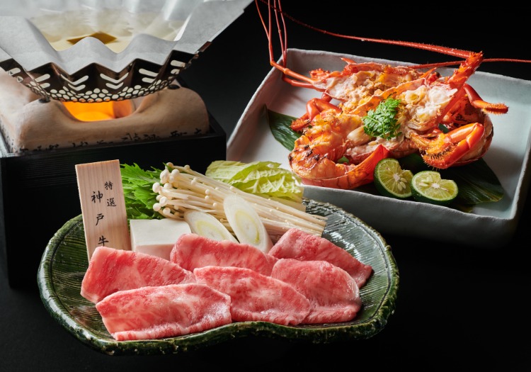 別注料理も豪華で、地元ブランド牛のしゃぶしゃぶ、海老の木の芽焼きなどが揃う