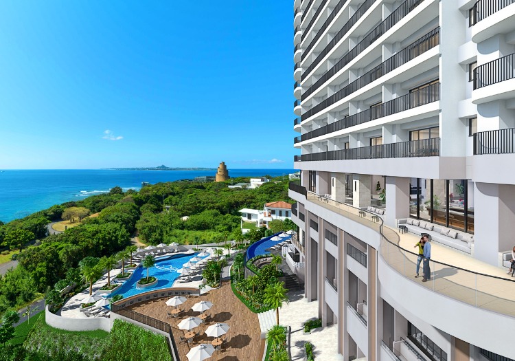 高低差を活かし、海や森が広々と見えるワイドオーシャンビューを実現しました