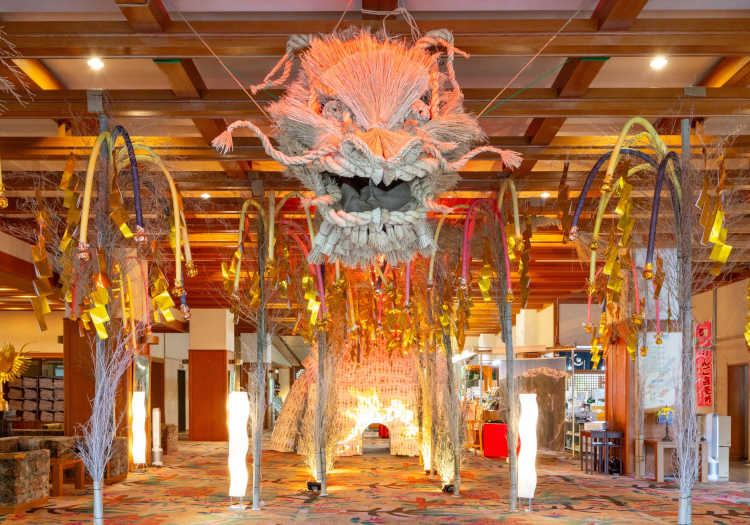 大道祖神祭りのロビー。お客様が楽しめるような様々なイベントを開催しています。