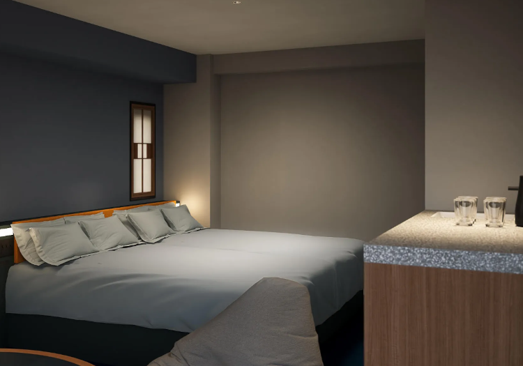 ファミリールームには、大型テレビ、スピーカーや、ミニバーなども完備しています。