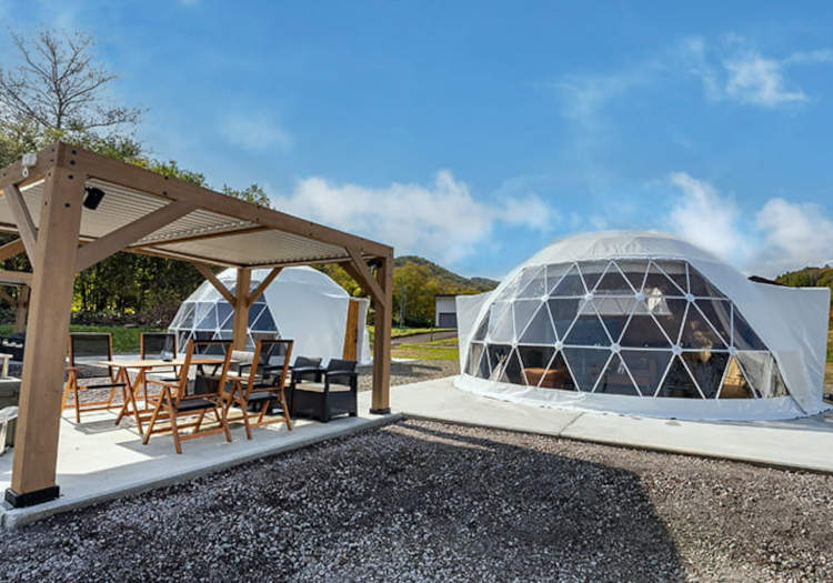 2024年9月オープン！3つのタイプのドームテント型グランピング施設を新設。