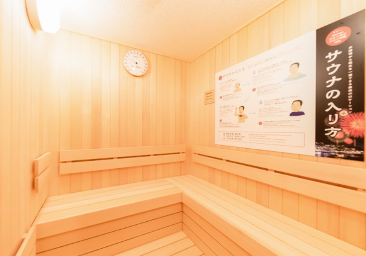 本格的なサウナなど充実の設備。リフレッシュを目的とした多くのお客様に好評です。