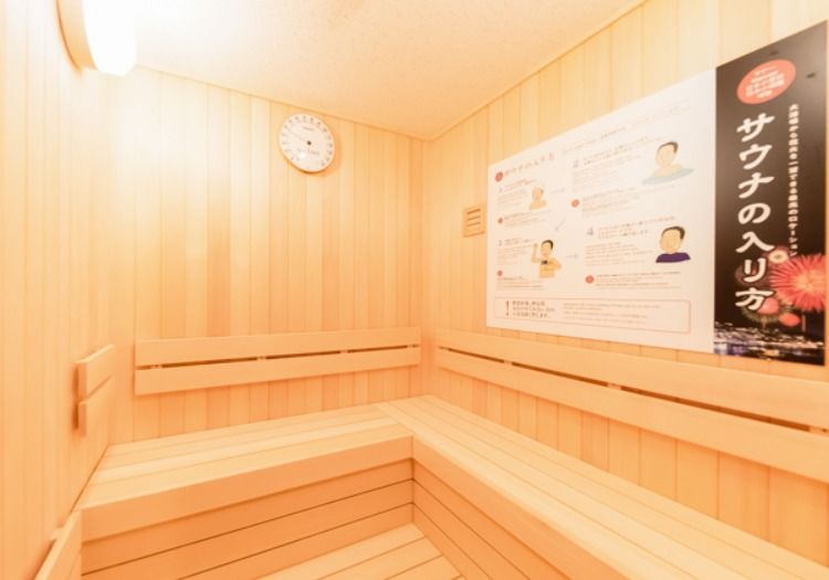 本格的なサウナなど充実の設備。リフレッシュを目的とした多くのお客様に好評です。