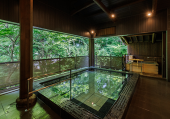 美容効果もある温泉は自然との融合。鹿などの野生動物が顔をのぞかせることも！