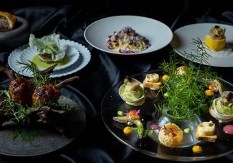 五感で楽しむ創作料理の数々。デザイン性の高い盛り付けも学びのポイントです