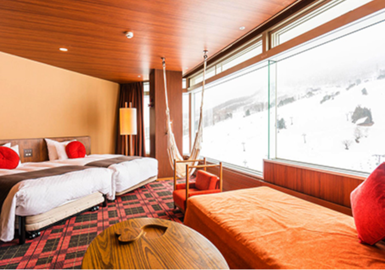 ゲレンデ・リバービューやハンモック付きなど、お好みのお部屋で心休まるひとときを