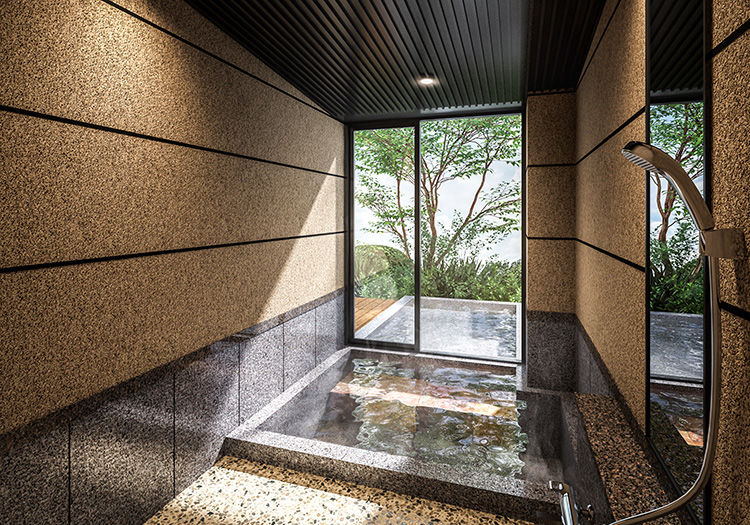 心身ともにリラックスできる浅間温泉。自然に包まれた空間です。（画像は箱根薫風）